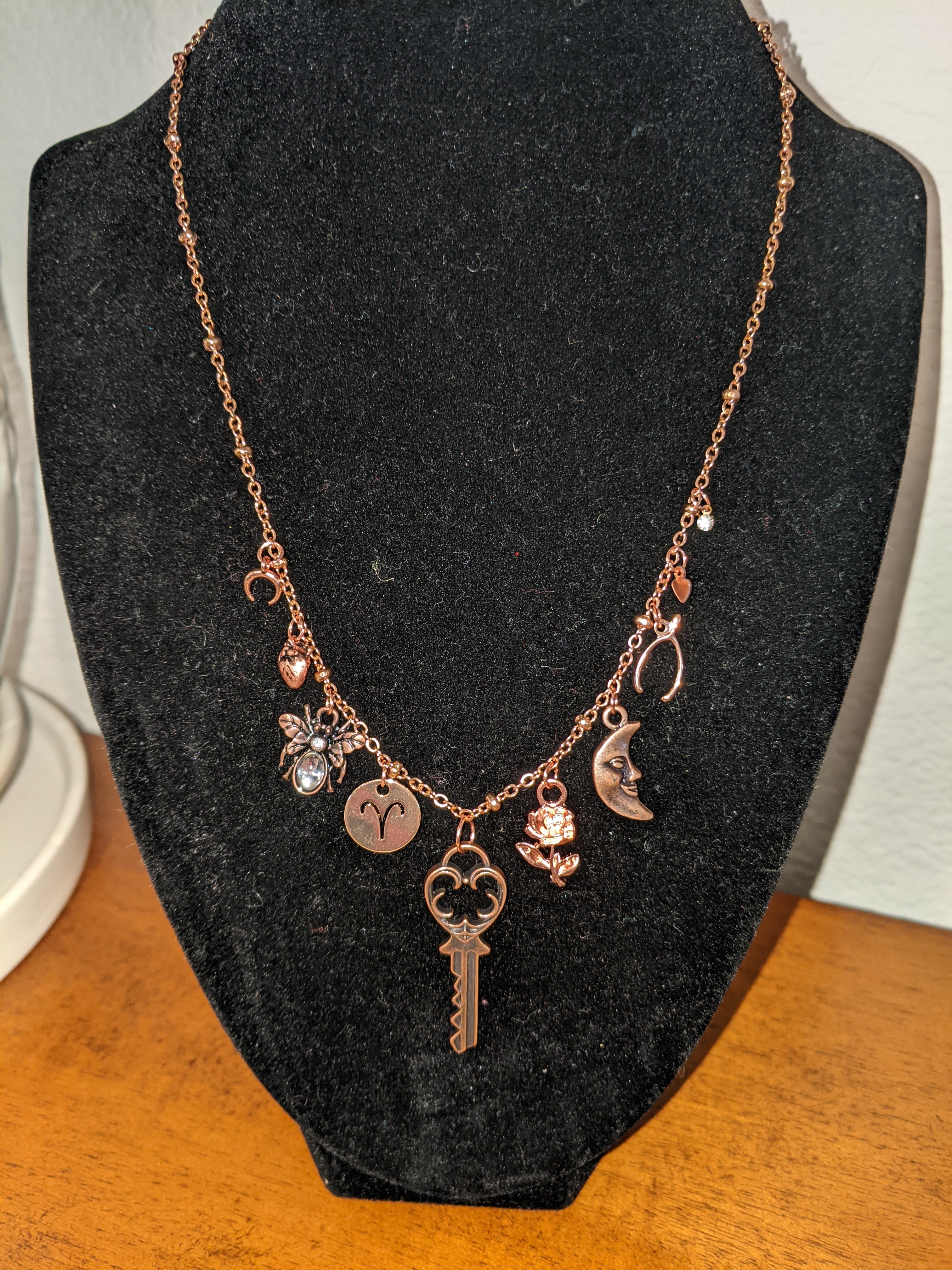 Rose Gold Charm Necklace